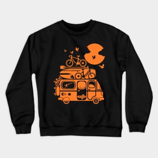 Campervan holiday family vacation Crewneck Sweatshirt